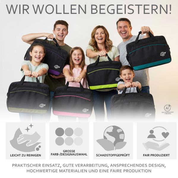 BAMBINIWELT Handgepäck, Reisetasche, Boardgepäck, Bordcase 40x25x20cm oder  40x30x20cm